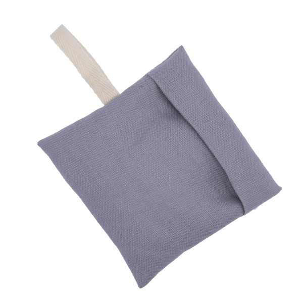 back of lavender bag showing pillow case fastening